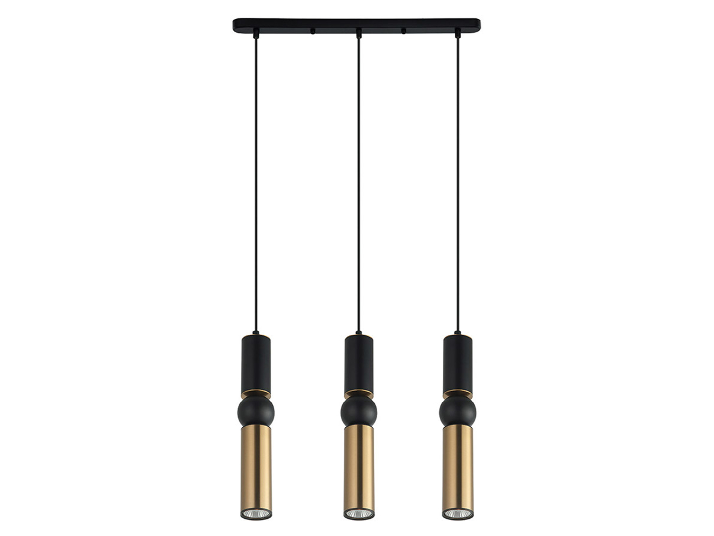 Lampa wisząca Isidora 3-punktowa stalowa czarna