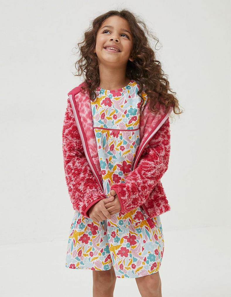 Bright Blooms Zip Through Fleece