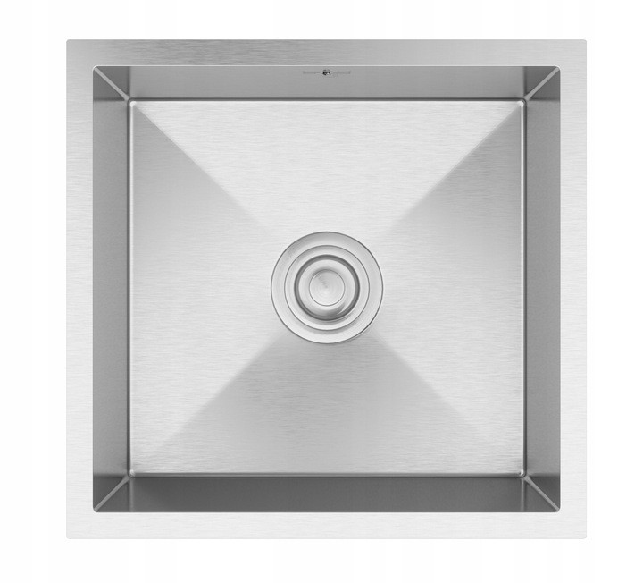 Zlew stalowy podblatowy 1komora   bateria chrom