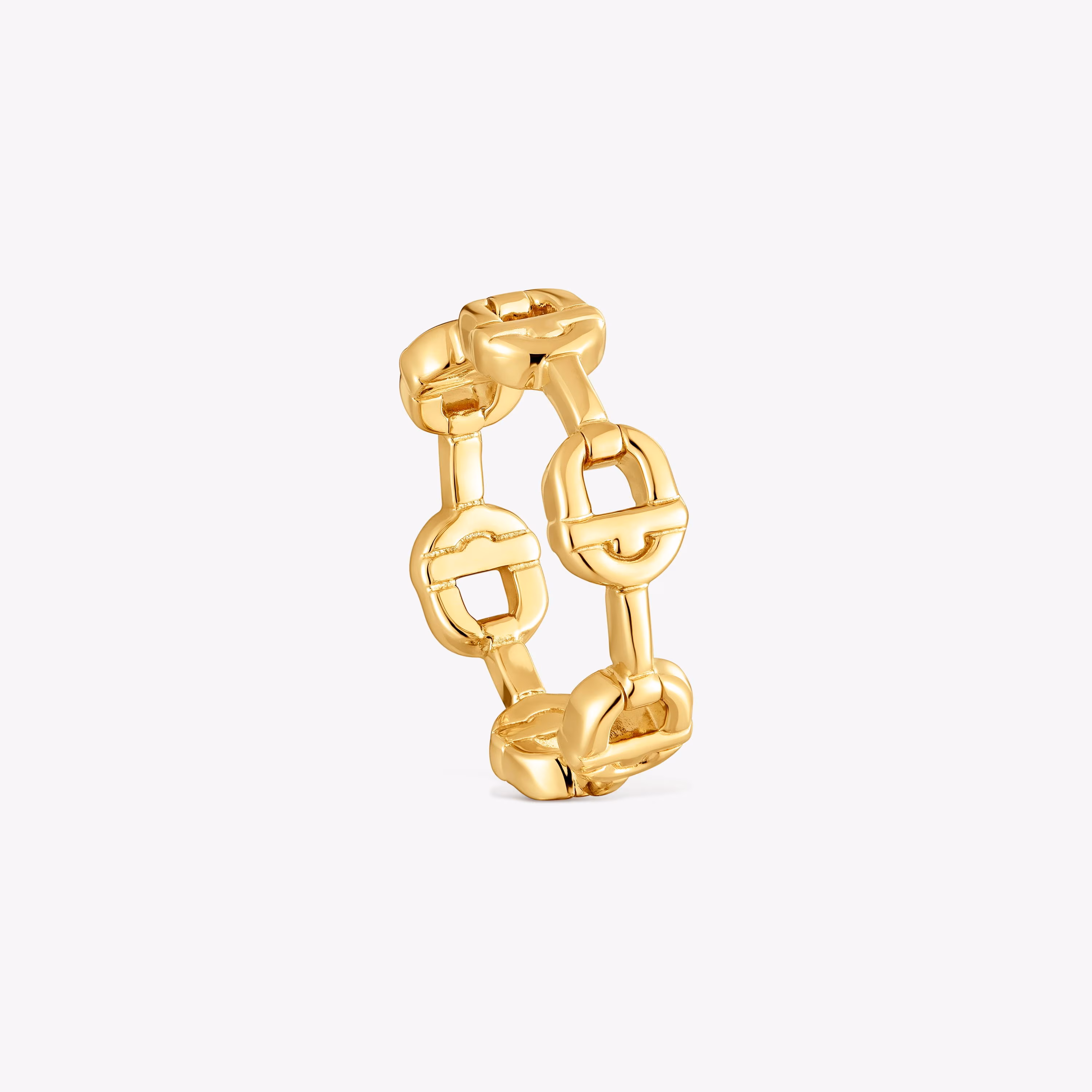 Anillo logo con baño de oro 18 kt sobre plata TOUS MANIFESTO