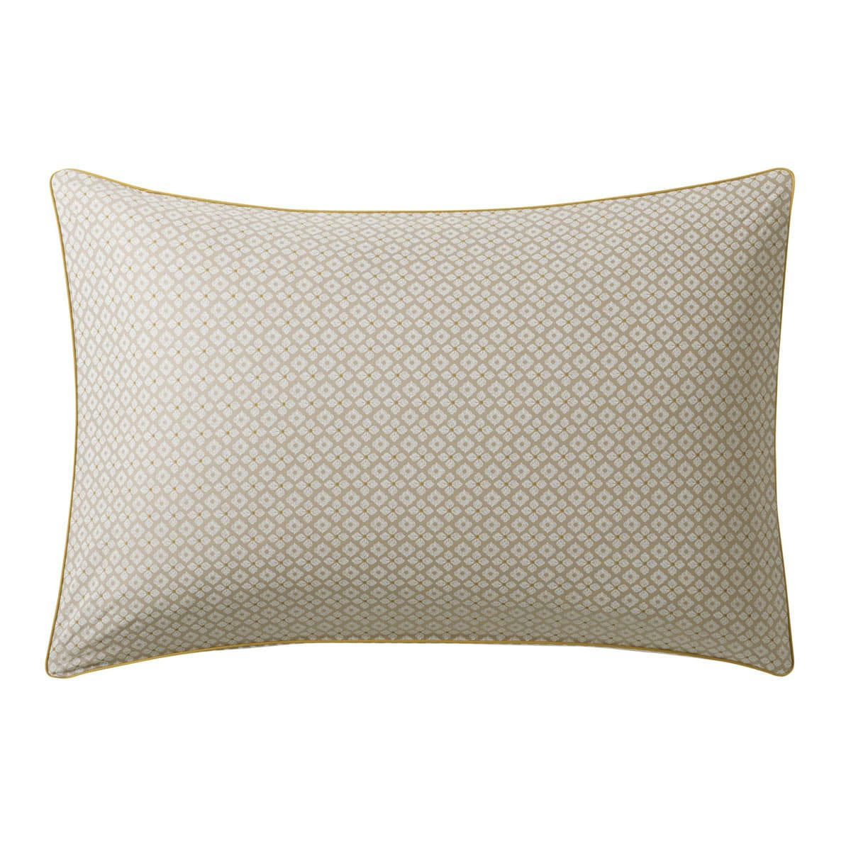 ALBA - Taie d'oreiller en percale de coton beige 50x75