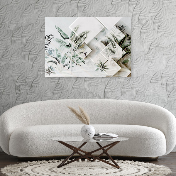 Feeby Obraz na płótnie, Zielone liście 3D 60x40