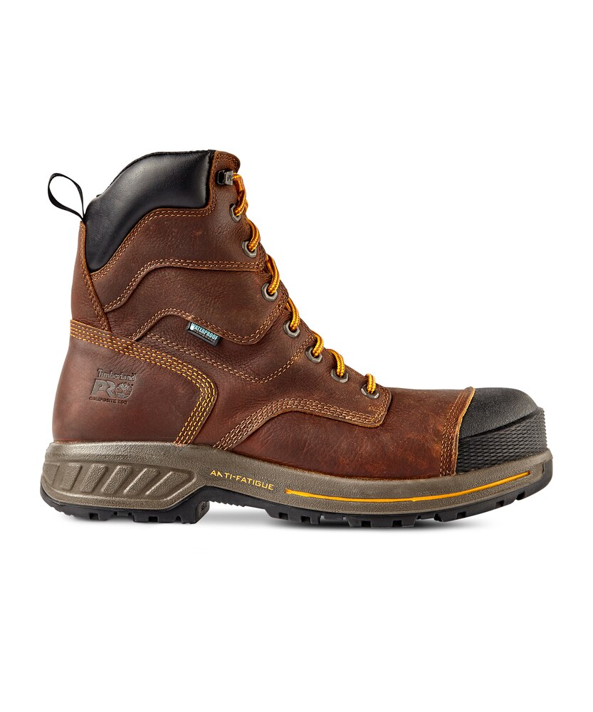 Timberland PRO Men's Composite Toe Composite Plate Pro Endurance HD Waterproof Leather 8 Inch Work Boots - Dark Brown
