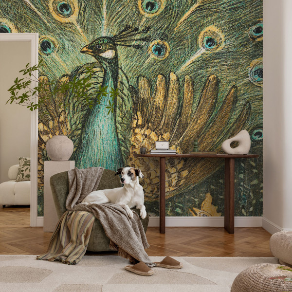 Samoprzylepna tapeta Majestatyczny paw 104x70 Wallfluent