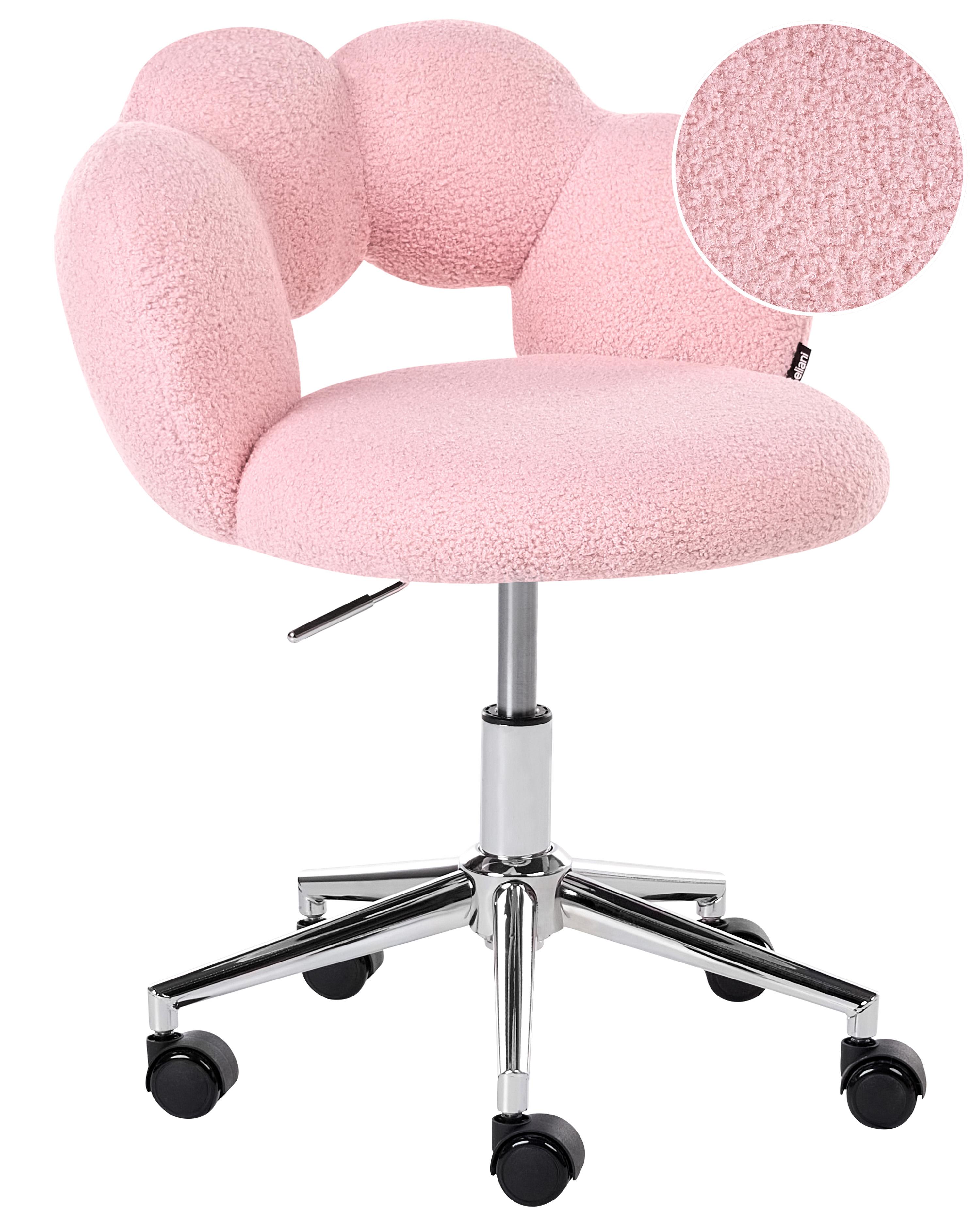 Desk Chair WHIZZY Boucle Pink