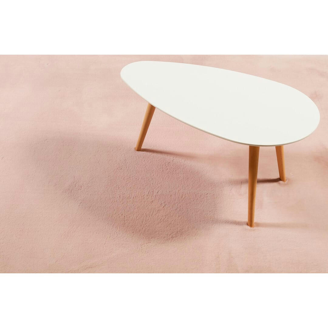 ALICE - Tapis uni design en polyester rose 130x190