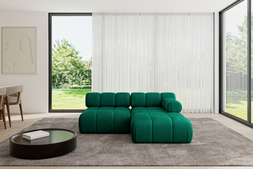 Narożnik prawostronny modułowy RAZON-L1 190x160x70 cm Zielony