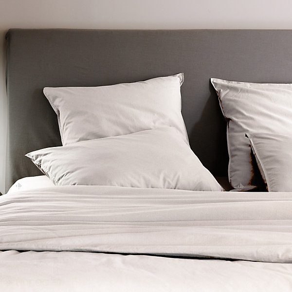 Drap housse PALACE pur coton lavé 140x190 cm bonnet 35 cm uni beige naturel