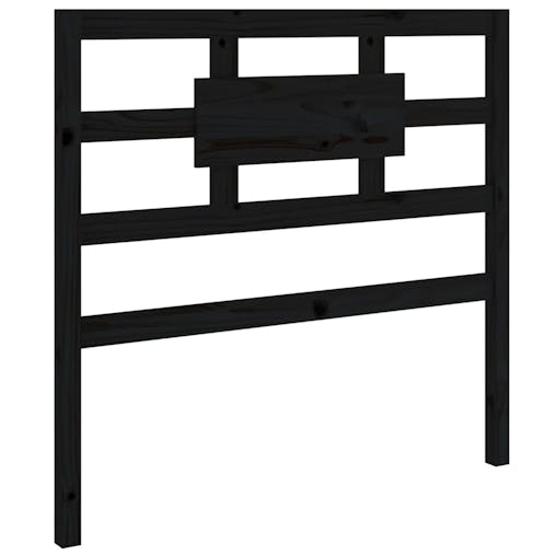 NNEVL Bed Headboard Black 95.5x4x100 cm Solid Wood Pine