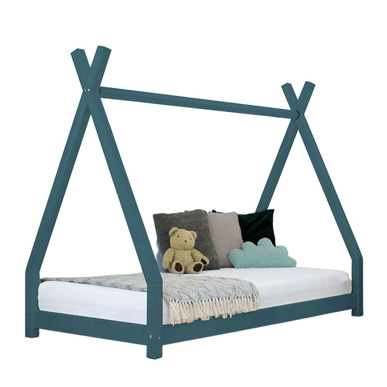 - Lit tipi enfant NAKANA 90 x 200 vert pétrole