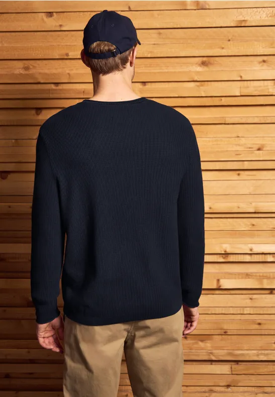 Rundhals Strukturpullover