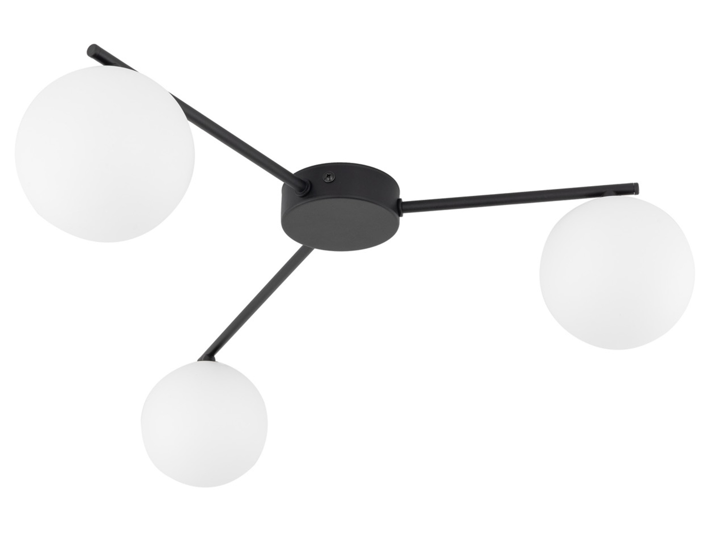 Lampa sufitowa Elton 3-punktowa metalowa czarna