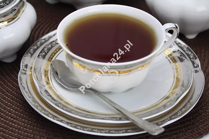 Garnitur do herbaty na 12 osób (39el) Ćmielów - Bolero E551 PRINCESS