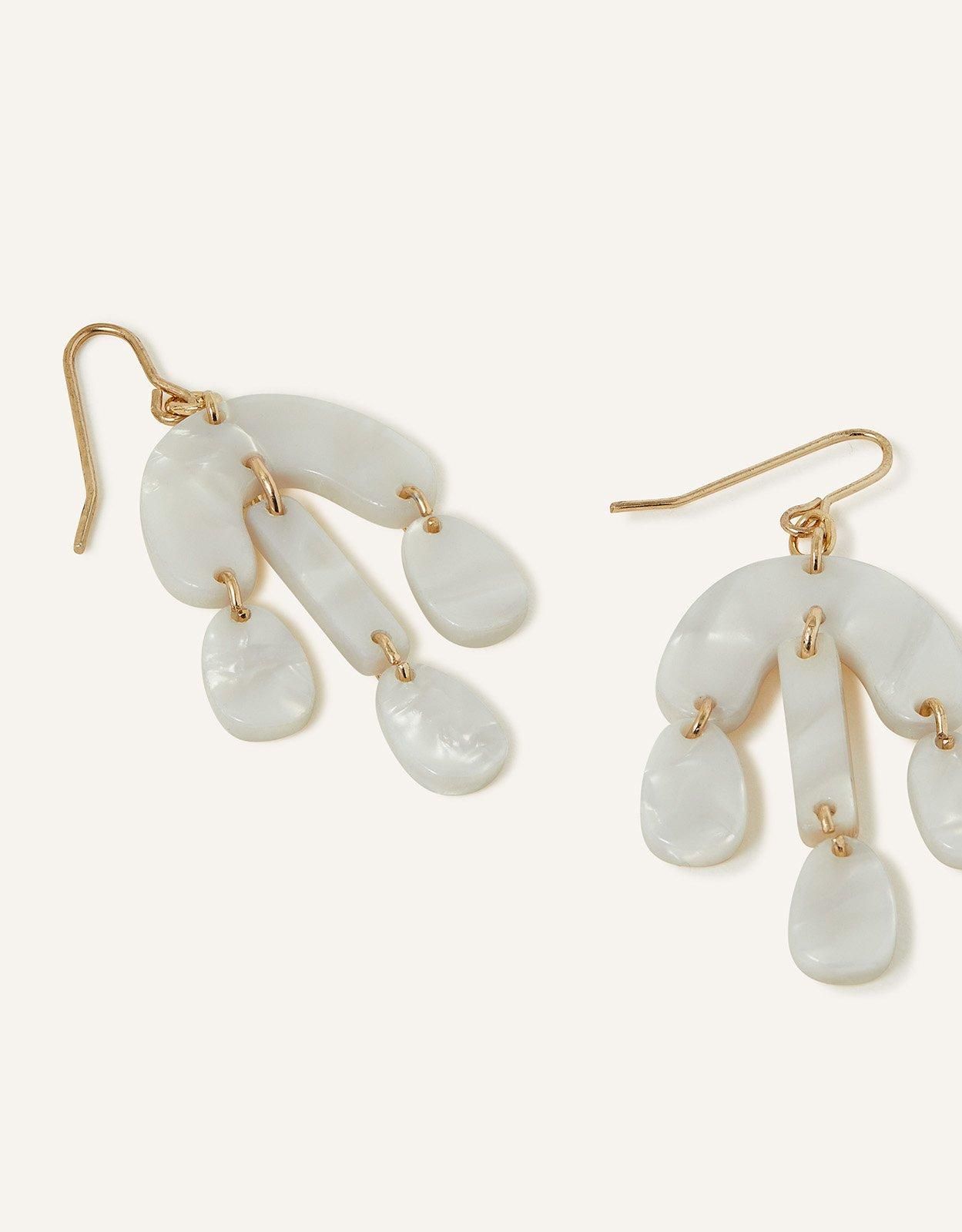 Accessorize Pearlised Mixed Shape Earrings