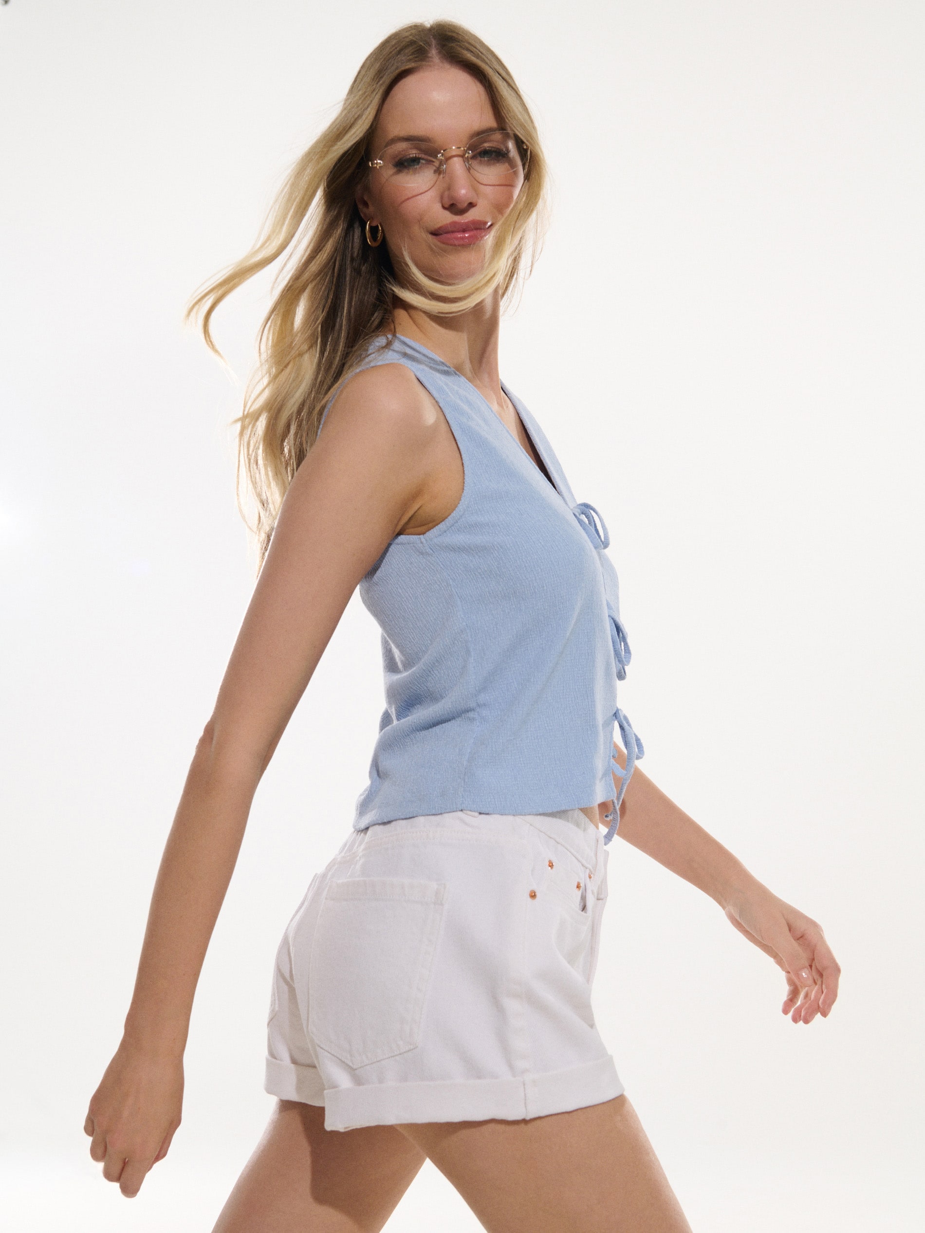 Szorty jeansowe mom high waist