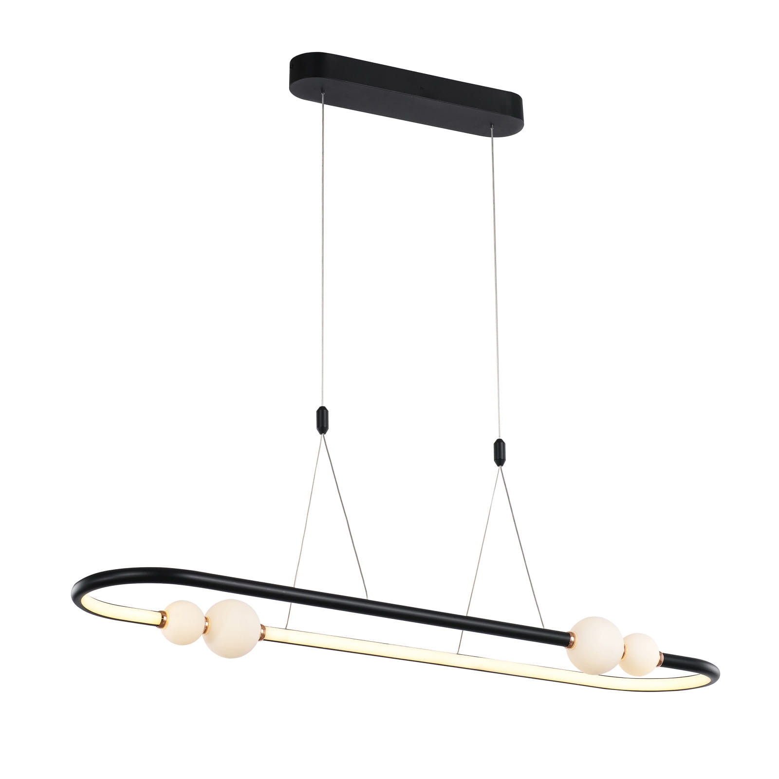 Lampa wisząca Lozanna czarno-różowa-biała LED 1x44W 3000K 2640lm Italux