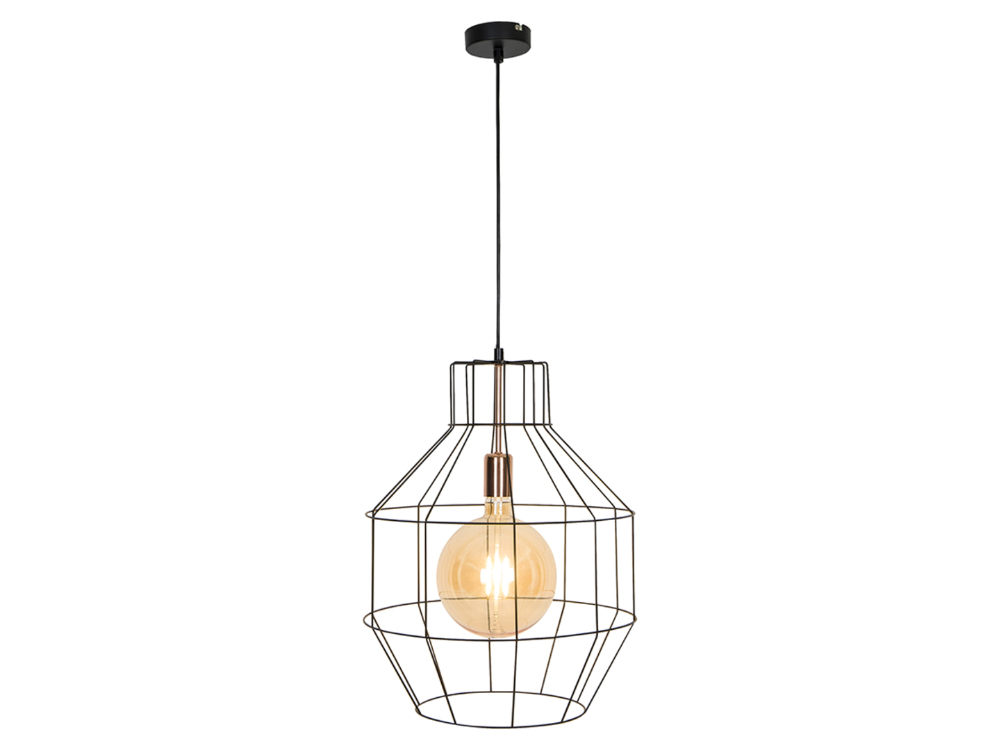 Lampa wisząca Manam metalowa czarna