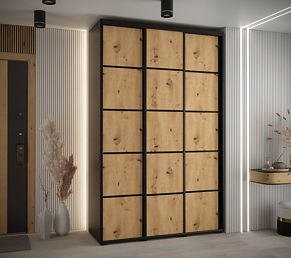Armoire Davos 4 a portes coulissantes H. 235,2 x L. 150 x P. 60 3 portes