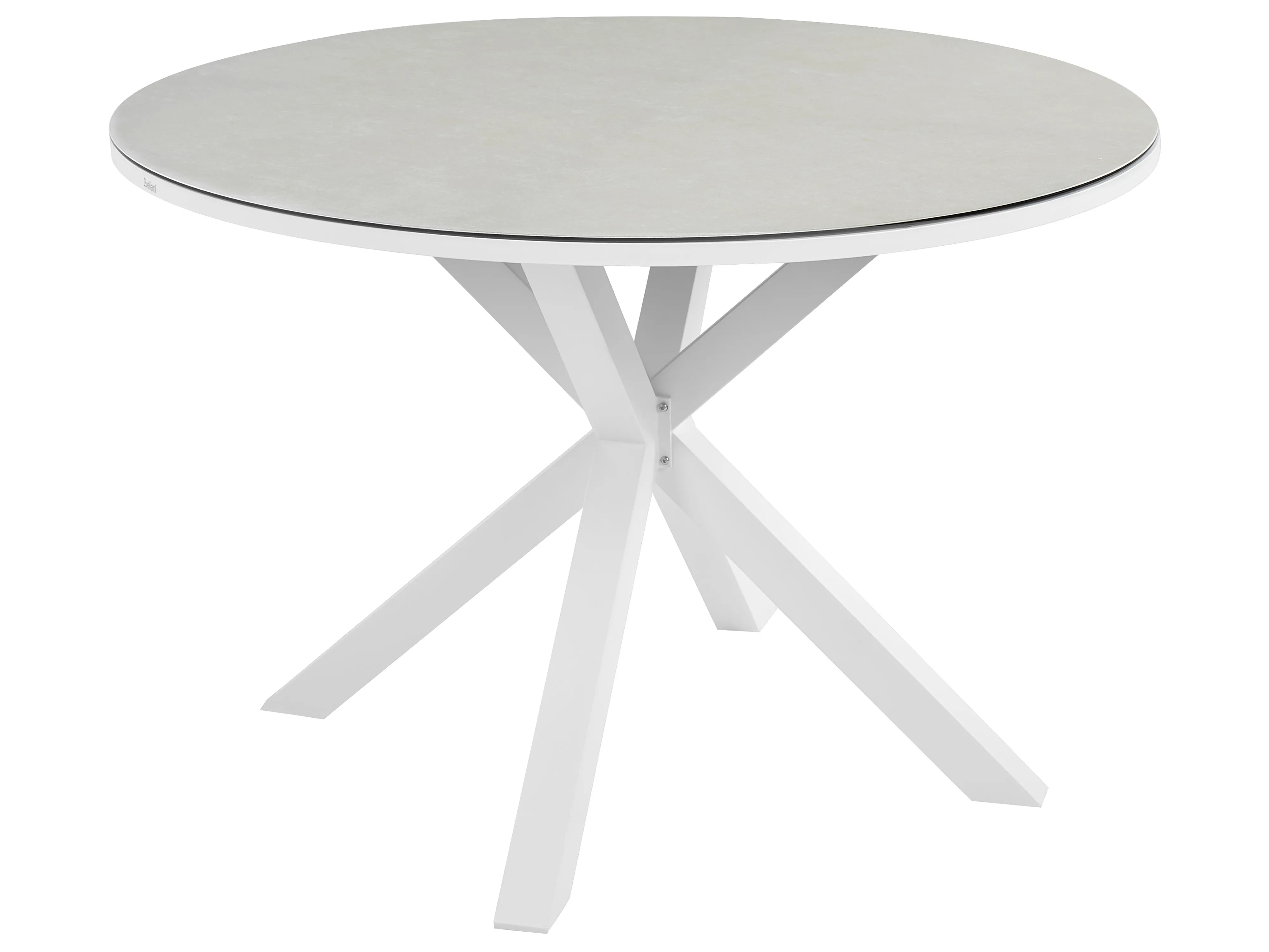 Garden Dining Table MALETTO 120 cm 120 cm Glass Taupe