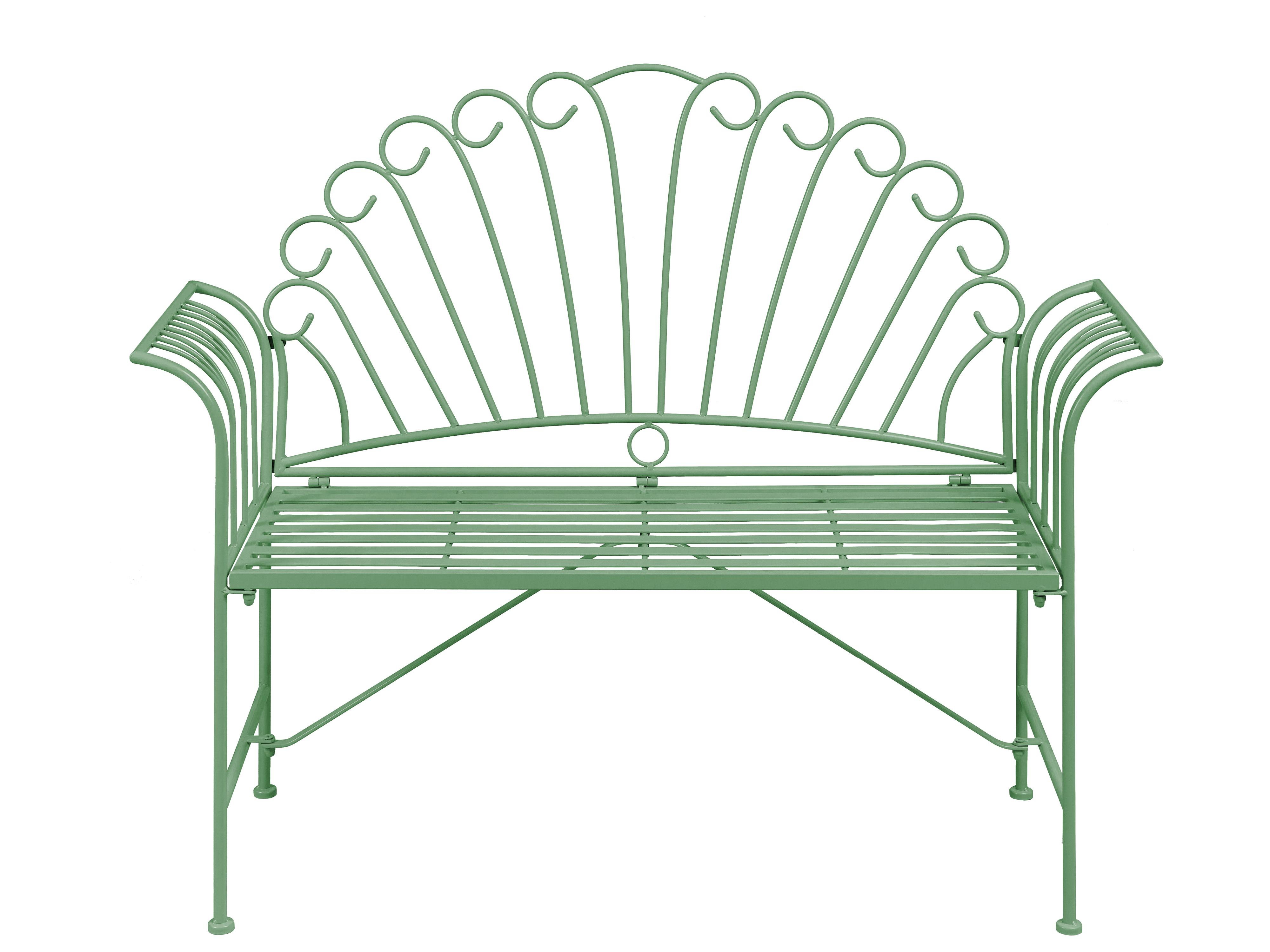 Garden Side Table CAVINIA 40 cm 40 cm Metal Green