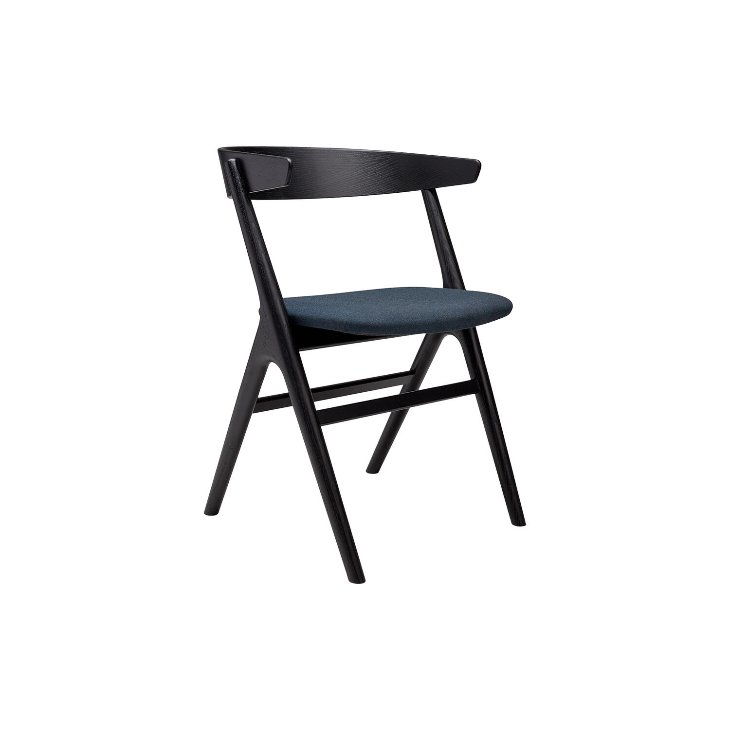 Sibast No 9 spisebordsstol, sortlakeret eg/navy