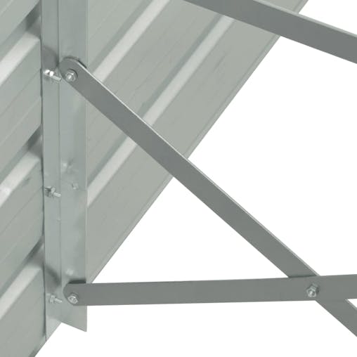 NNEVL Garden Raised Bed Galvanised Steel 400x80x45 cm Grey