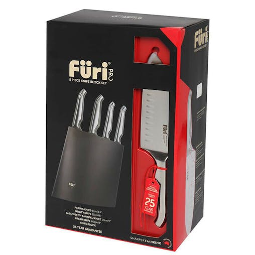 Furi Pro 5Pc Angular 5 Piece Knife Block Set