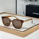 Chanel Mirror leg Hollowed out Logo Sunglasses