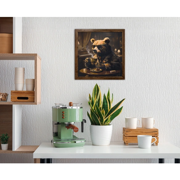 Gerahmtes Bild, ca. 35x35 cm, Motiv: 353936, Dark Oak