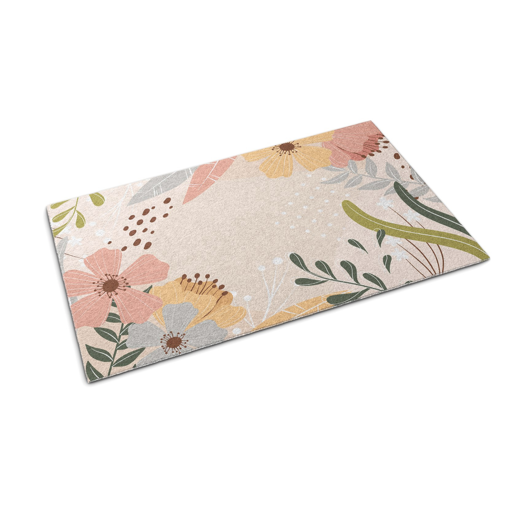 Wycieraczka wewnętrzna 60x40 Wzór kwiatowy floral design mata Tulup