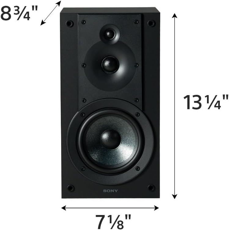 Sony CS Speakers  SS-CS5M2 3-Way 3-Driver Hi-res Bookshelf Speakers (Pair)  2025 Model Black