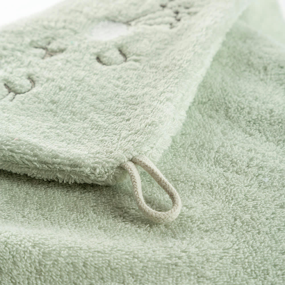 - Cape de bain  pur coton vert 75X75