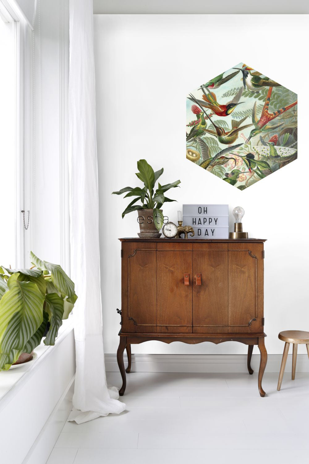 ESTAhome muursticker vogels tropisch junglegroen - 70 x 81 cm - 158999