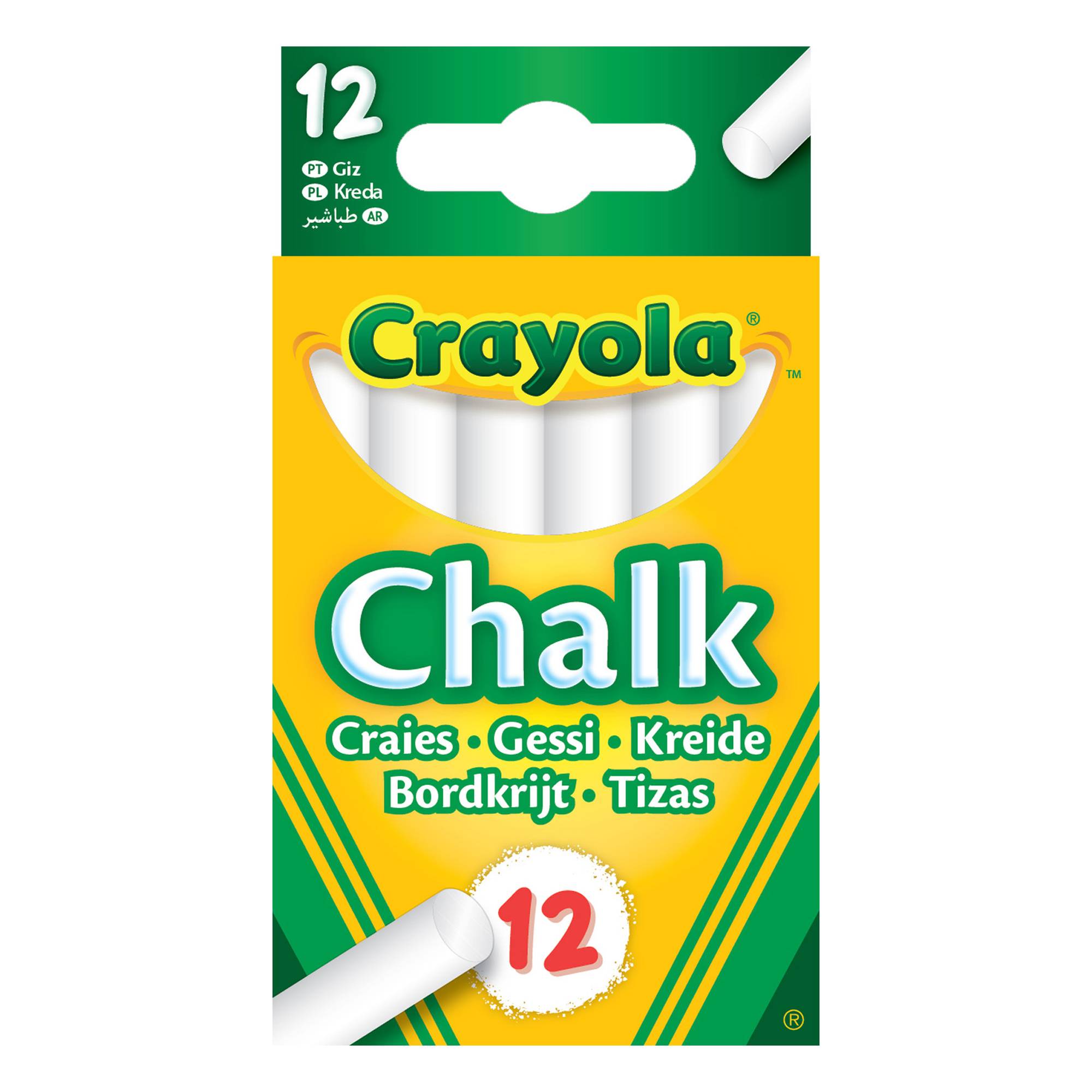 Crayola Anti-Dust White Chalk Sticks 12 Pack
