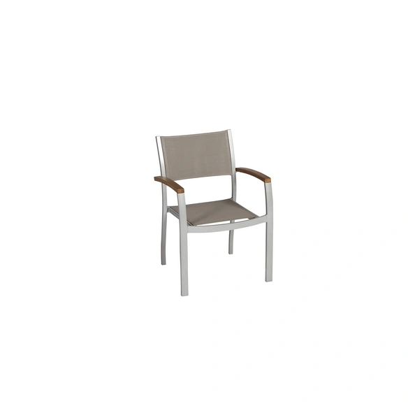 Gartenmöbelset »Naxos«, 5-tlg., stapelbar, Aluminium/Akazie/Textil