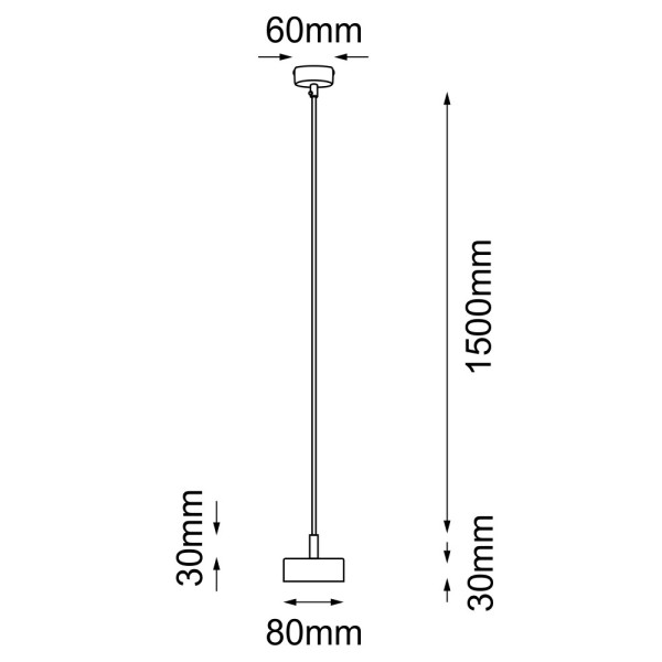 Lampa wisząca biała NO. MINI 1xGX53x9W wym: 153x8x8 cm Shilo