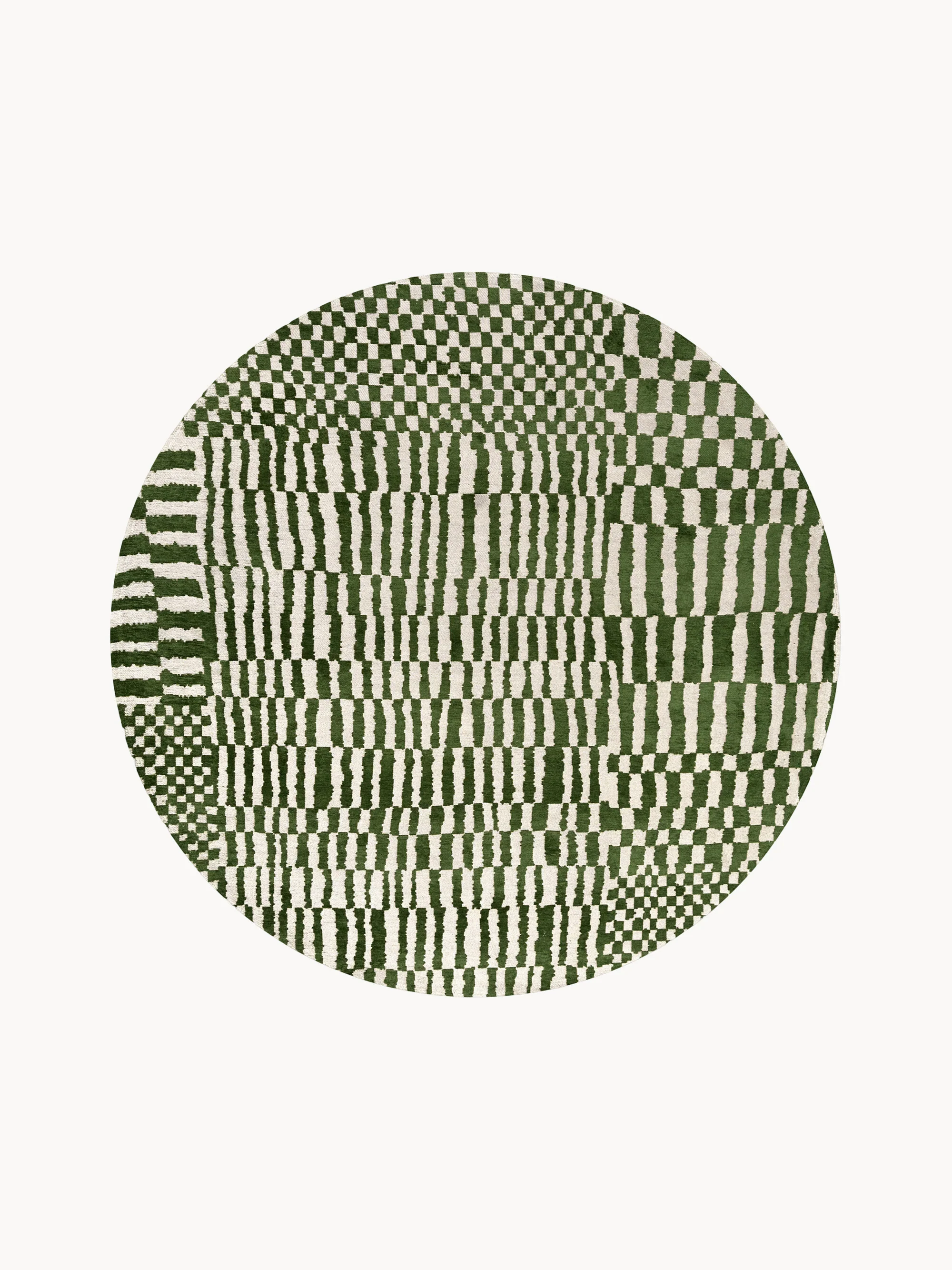 Waschbarer Runder Indoor & Outdoor-Jacquard-Teppich Berber