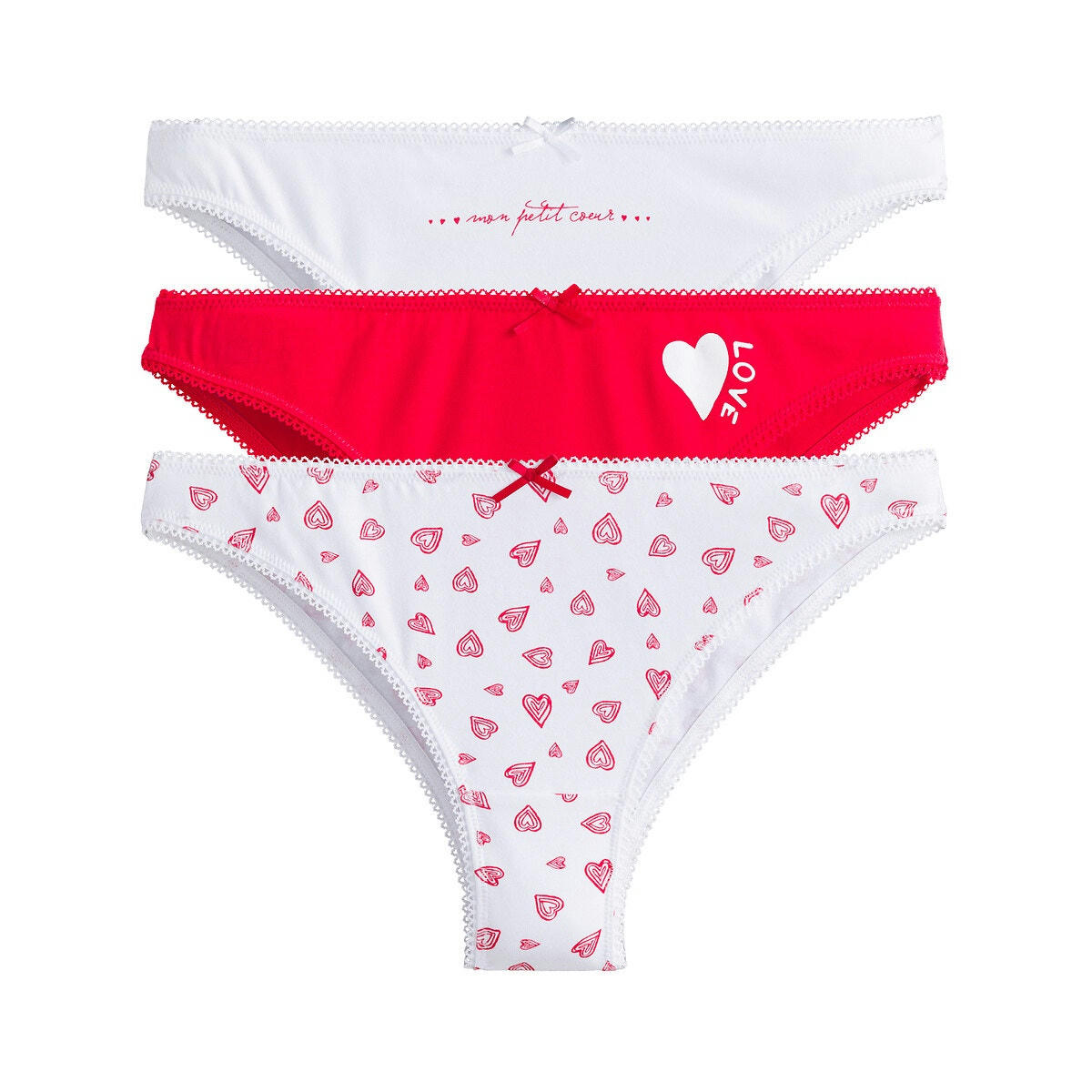 Lot de 3 tangas en coton extensible