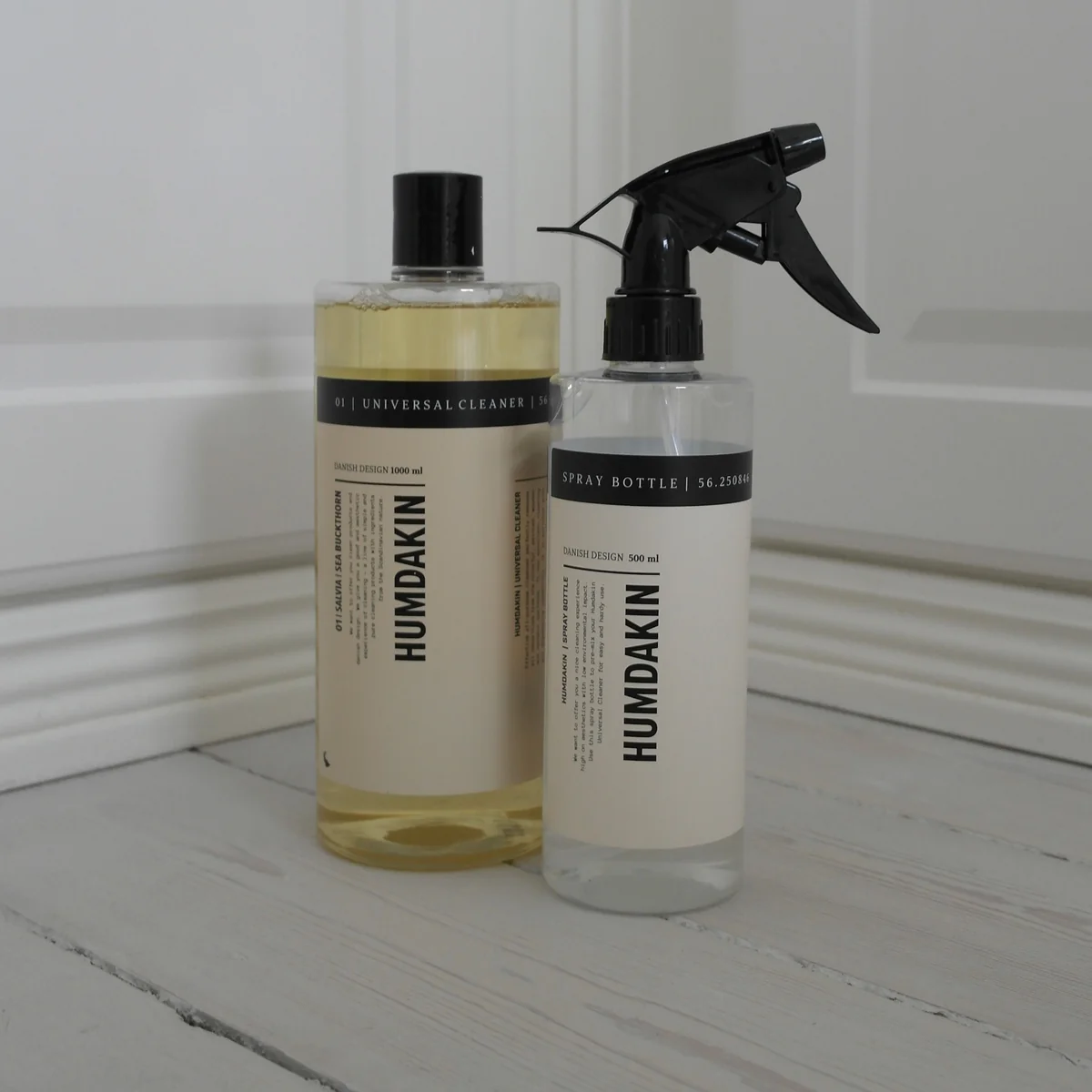 Humdakin - Cleaning Kit, Universalreinger 1000 ml & Sprühflasche zum Mischen 500 ml, salbei / sanddorn (2er-Set)