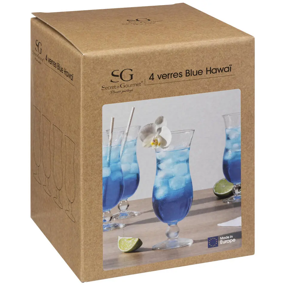 Secret de Gourmet Cocktail glazen - 4x stuks - 440 ml - 8 x 21 cm