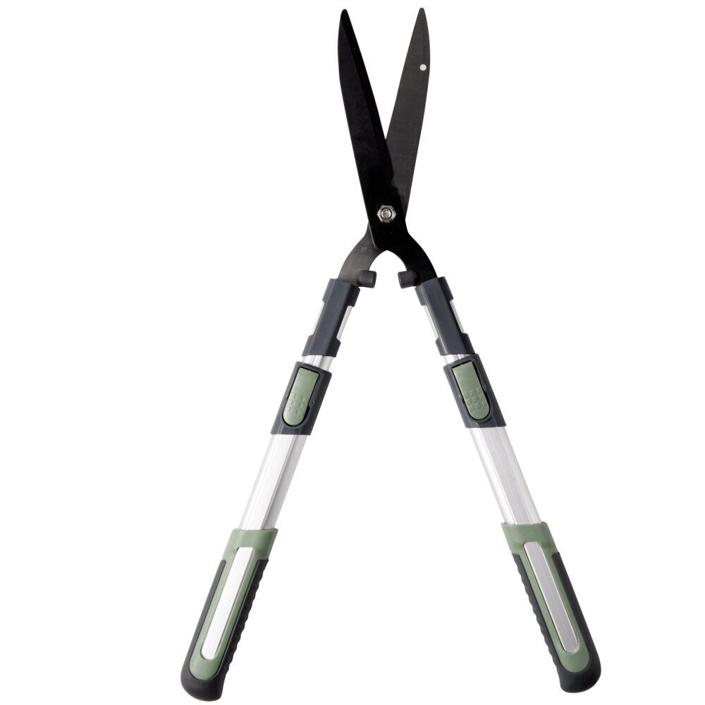 Cisaille taille haie télescopique gris et vert