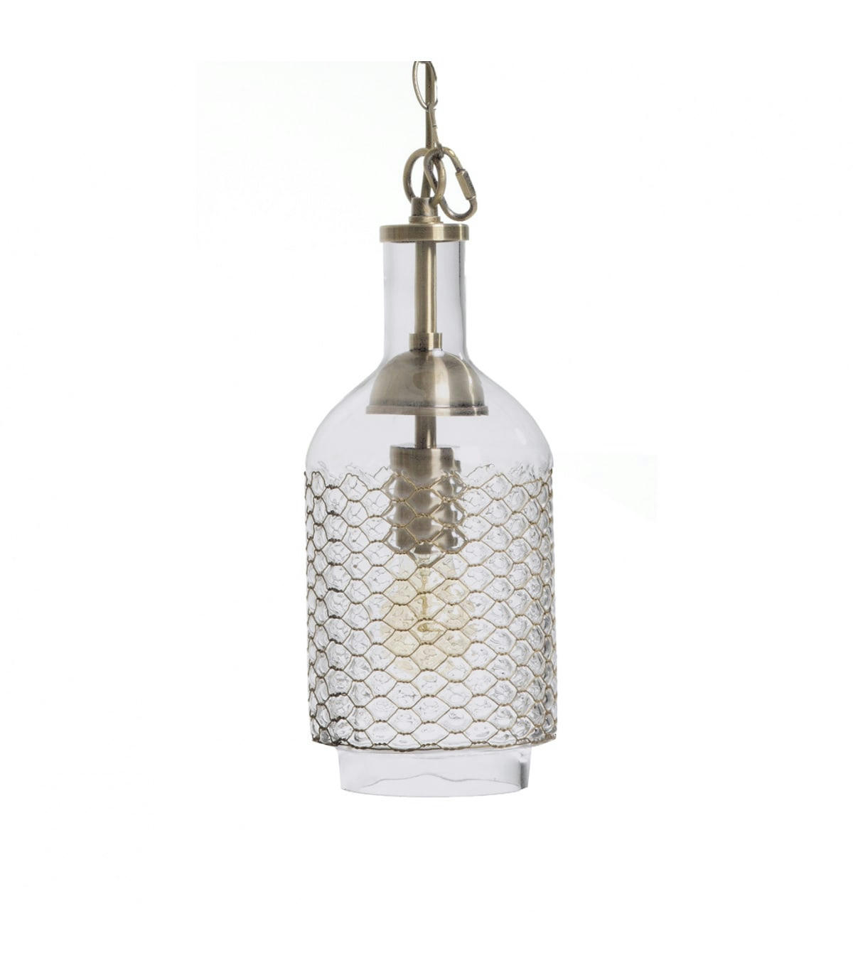 MADRID - Suspension en verre transparent d. 15 cm