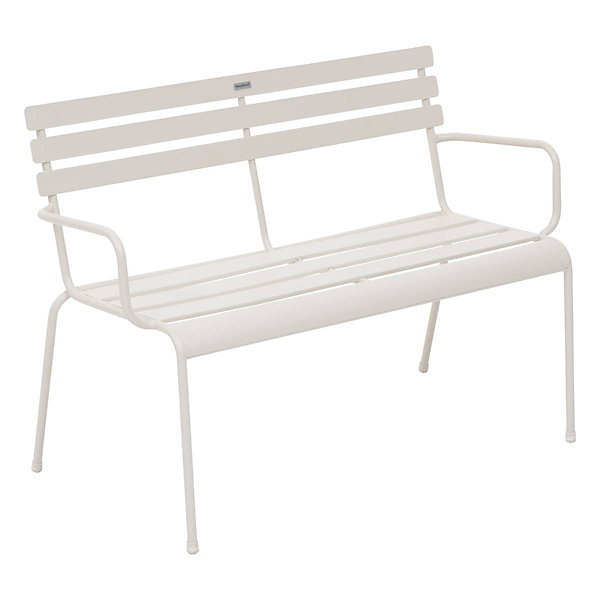 Banc de jardin Greensboro argile 2 places blanc - Hespéride
