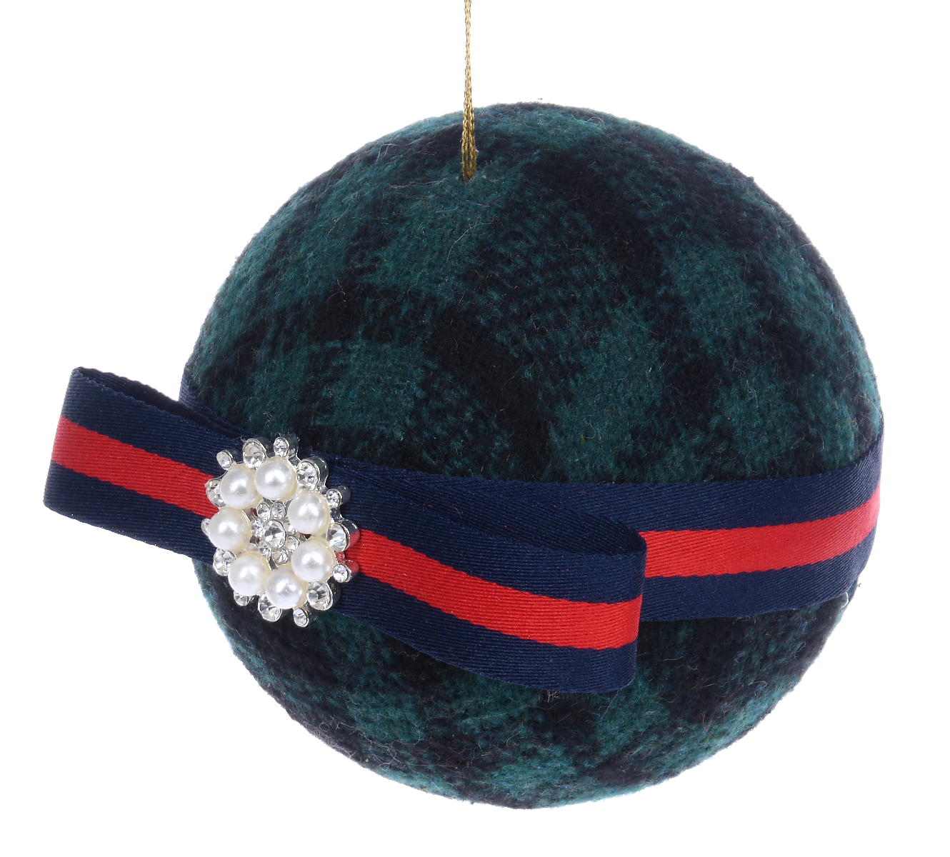 Zielona bombka British kratka 10 cm