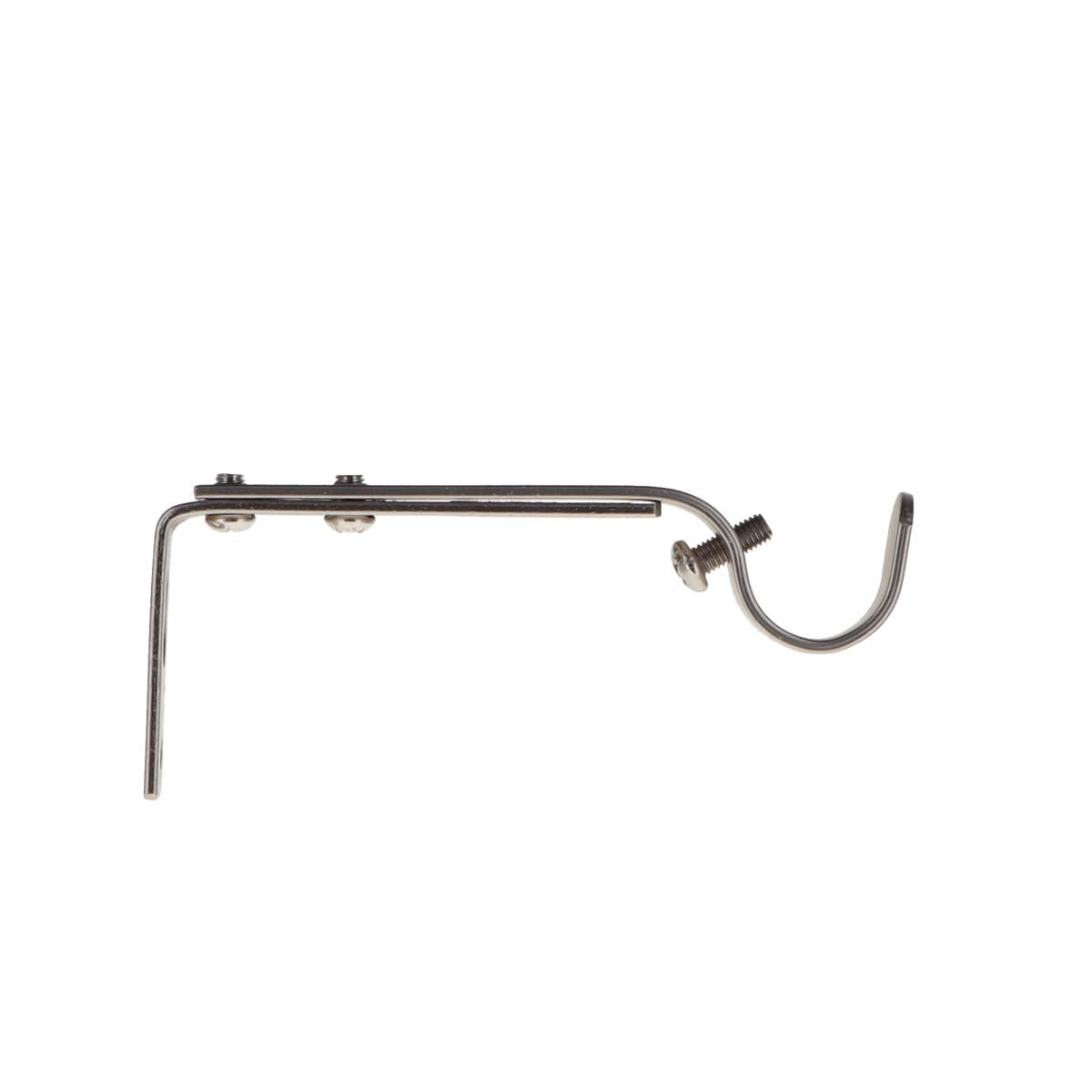 Conjunto de 2 suportes para calha prateados extensíveis