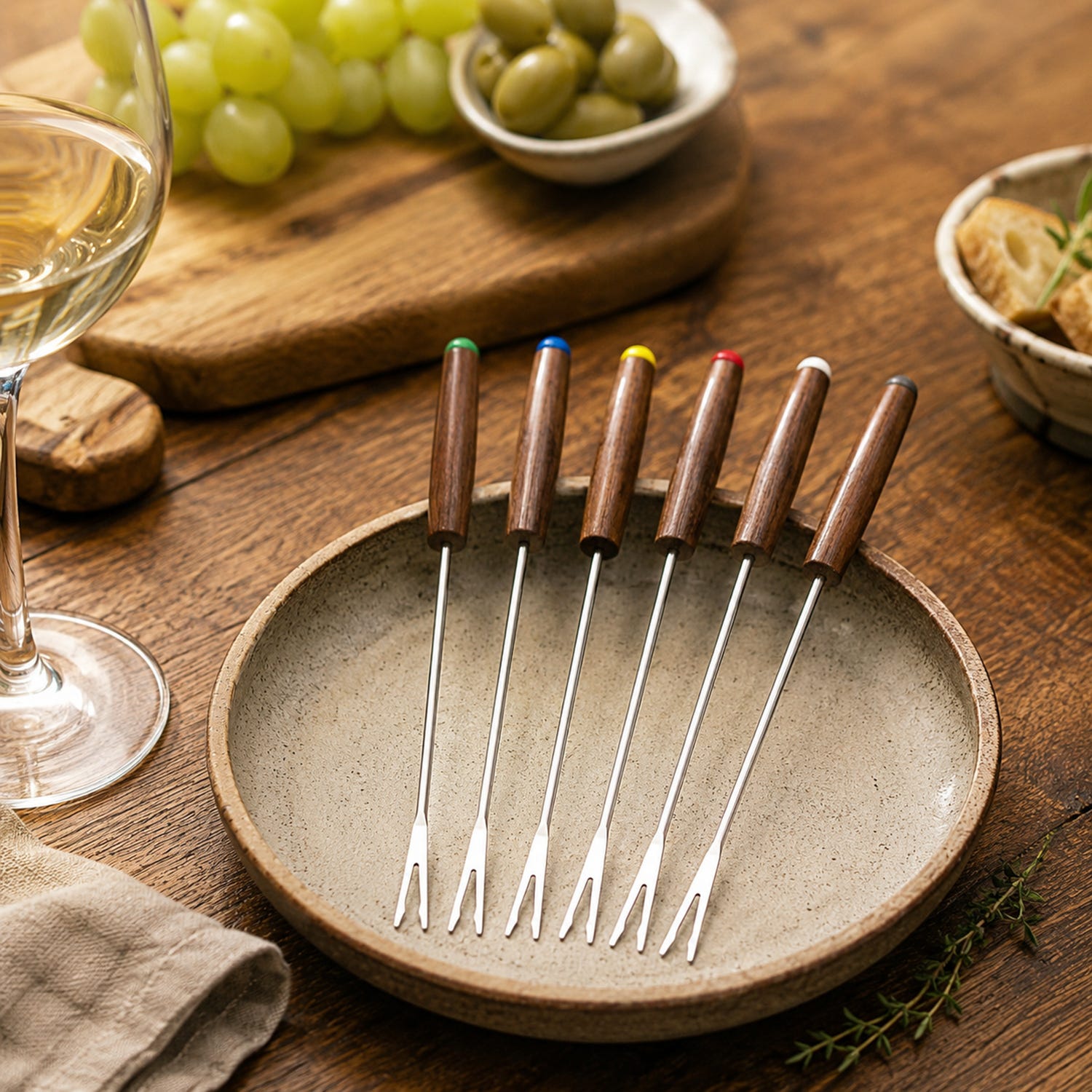 Set forchette per fonduta, 6 pezzi, da 24 cm