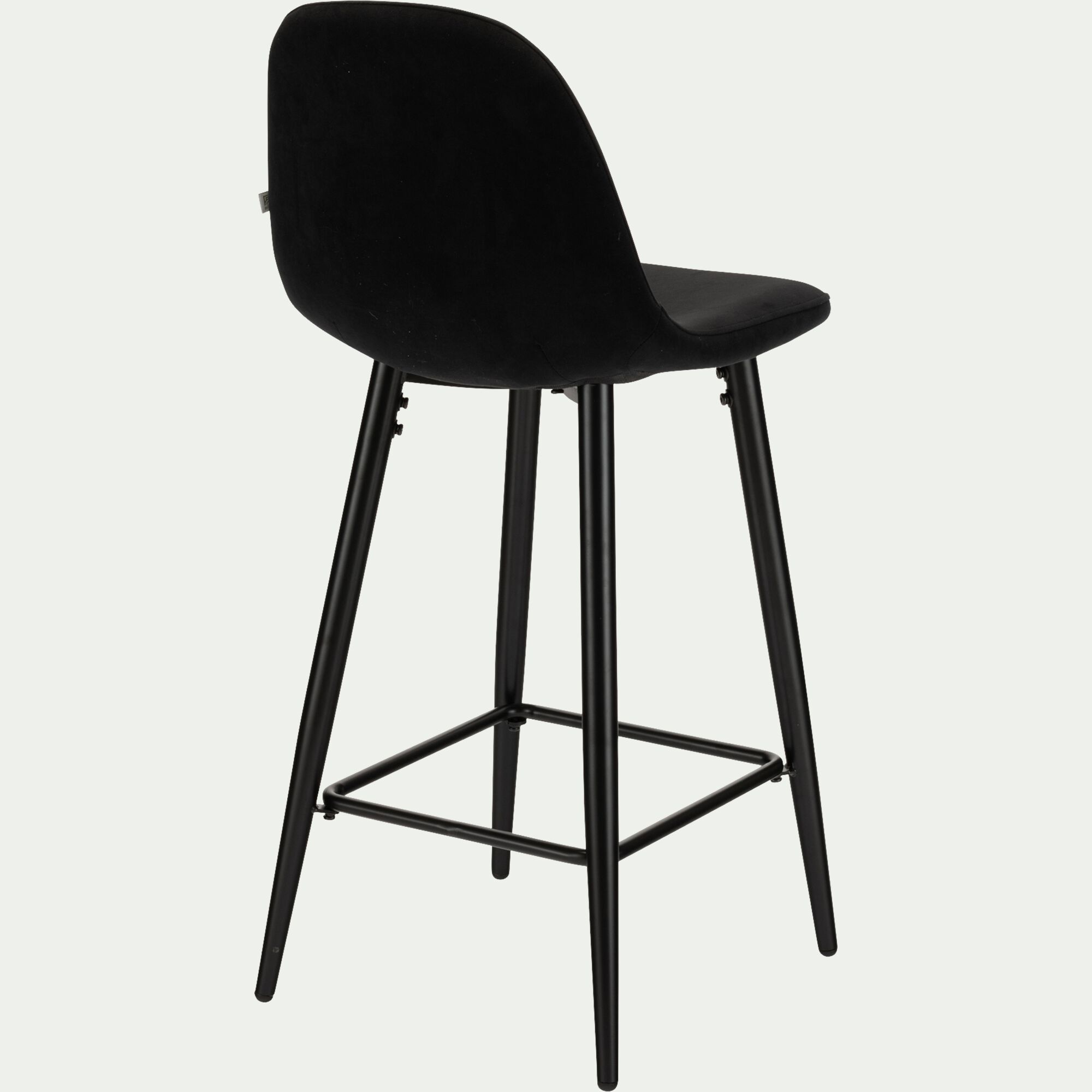 LOANA - Chaise de bar - noir H66cm