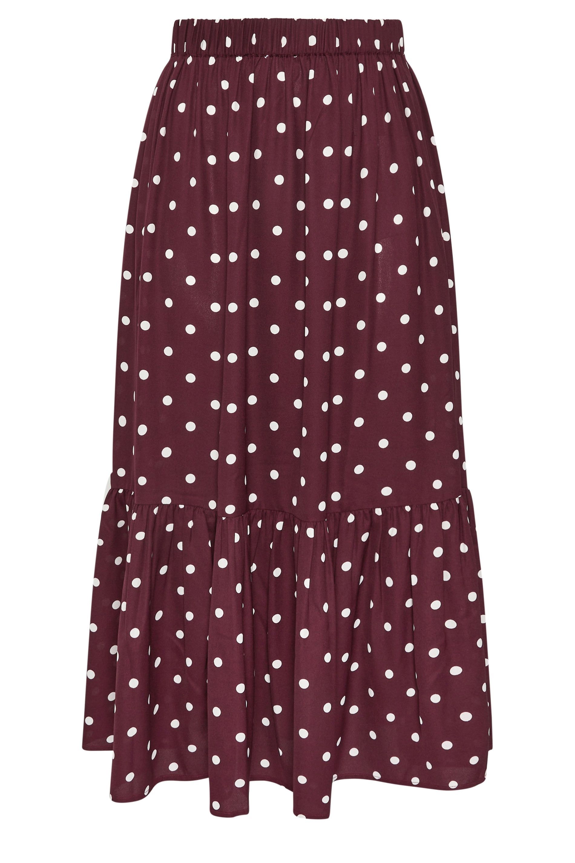Yours Polka Dot Tiered Maxi Skirt