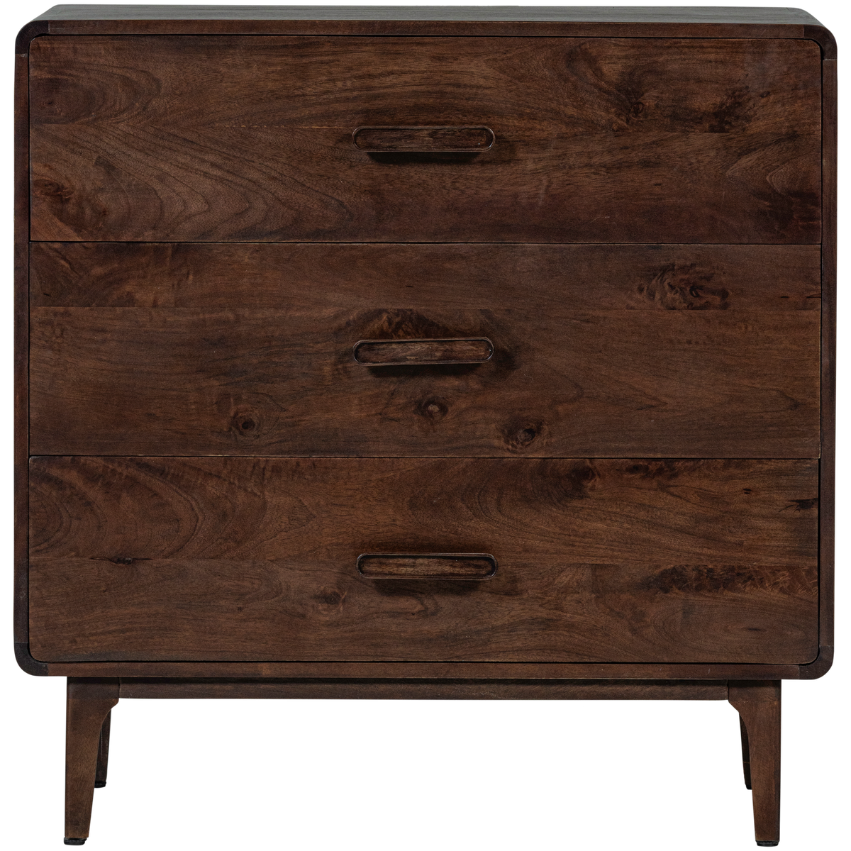 WOOOD ladekast Liya - Mango Hout - Donkerbruin - 90x90x50