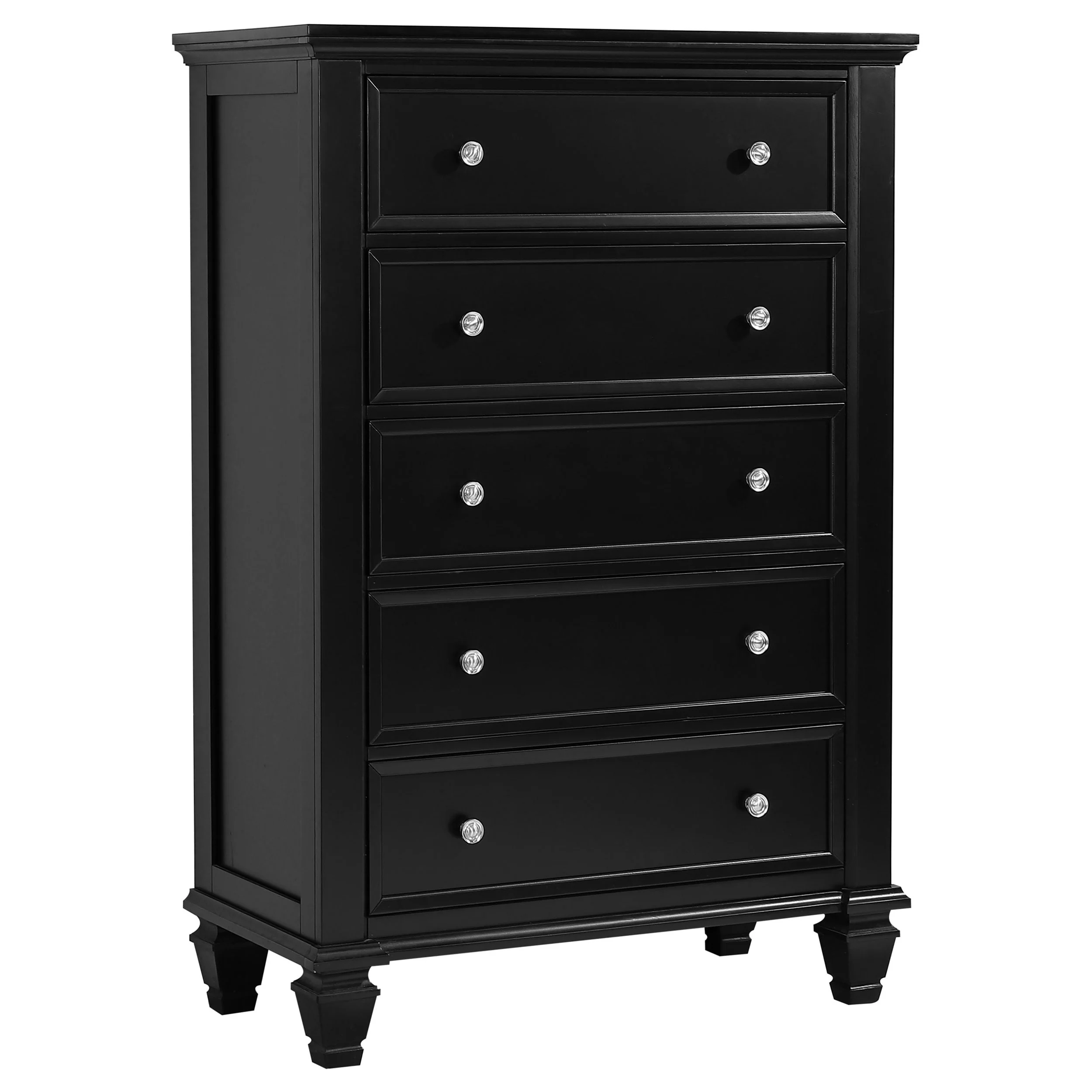 Sandy Beach Coastal Wood 5-drawer Bedroom Chest